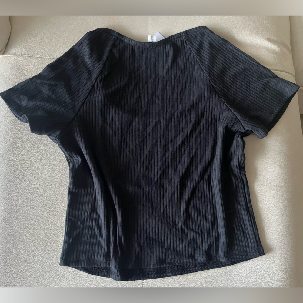 BP Black Ribbed Top - Picture 2 of 5